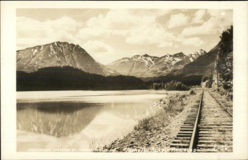 Alaska Railroad RR Tracks Censor Approved Real Photo Postcard L-36