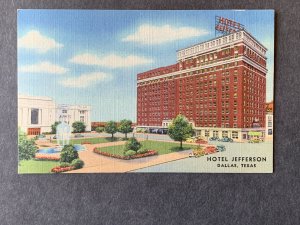 Hotel Jefferson Dallas TX Linen Postcard H2081080645