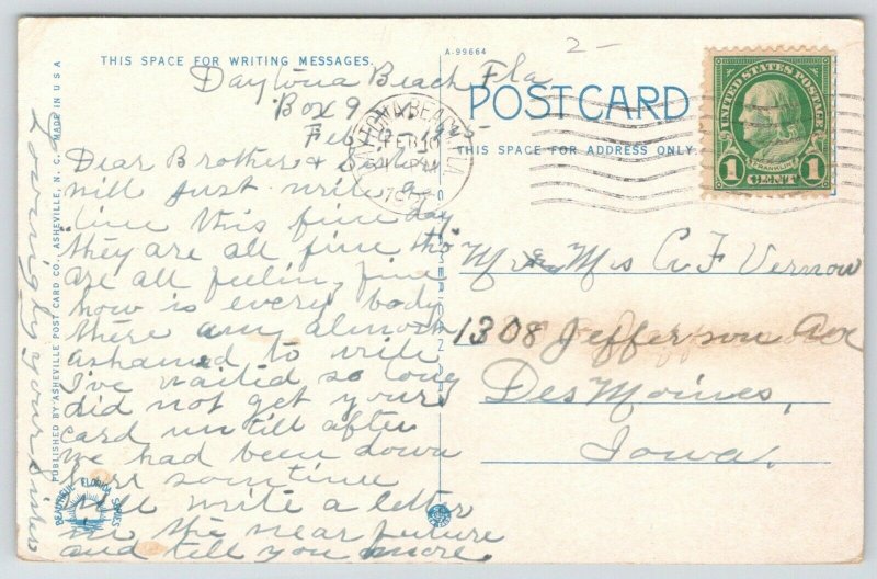 Ormond Beach Florida~John D Rockefeller Winter Home~Tropical Foliage~1925 