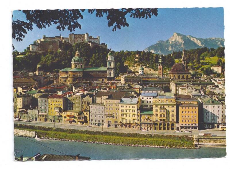 Austria Festspielstadt Salzburg mit Unterberg 1972 Postcard