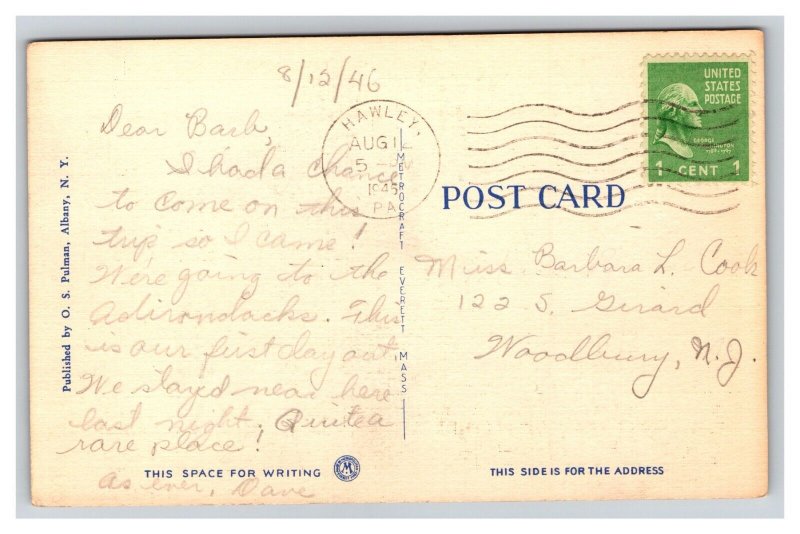 Vintage 1945 Postcard Greetings from Delaware Water Gap