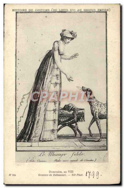 Postcard Old Fashion History of Costume Louis XVI to the Second Empire Manage...