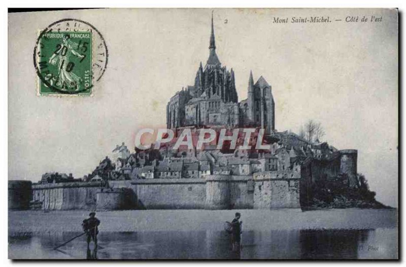 Old Postcard Mont Saint Michel Cote of & # 39est