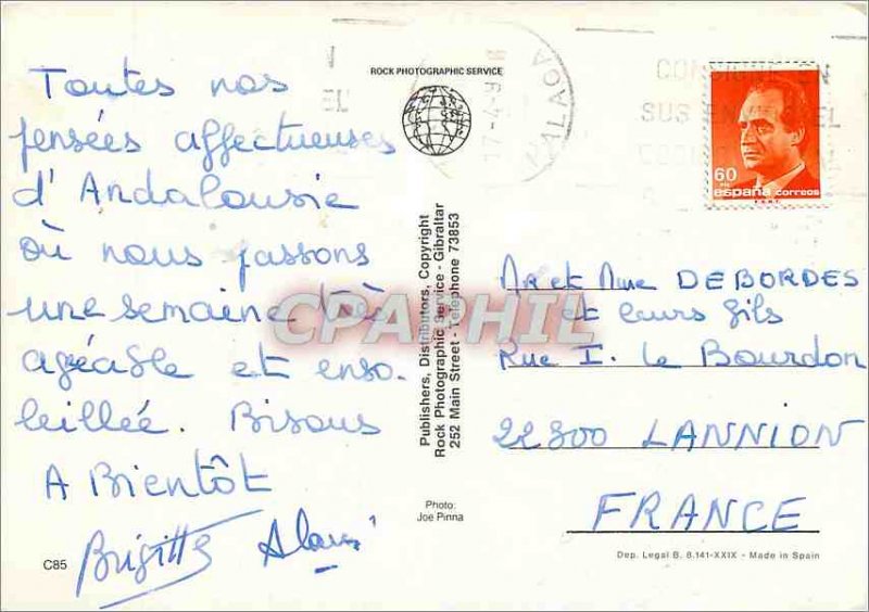 A Modern Postcard Souvenir from Gibraltar