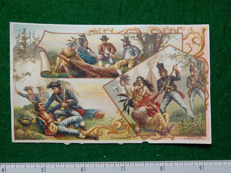 1870s-80s Grind Your Coffee at Home Colonial Scenes Victorian Trade Card F29 