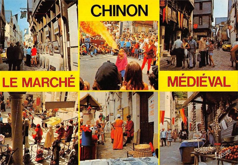 BR52421 Diverses asoects du marche medieval Chinon         France