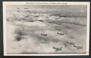 Mint Usa Real Picture Postcard Pursuit Planes In Flight Above Clouds