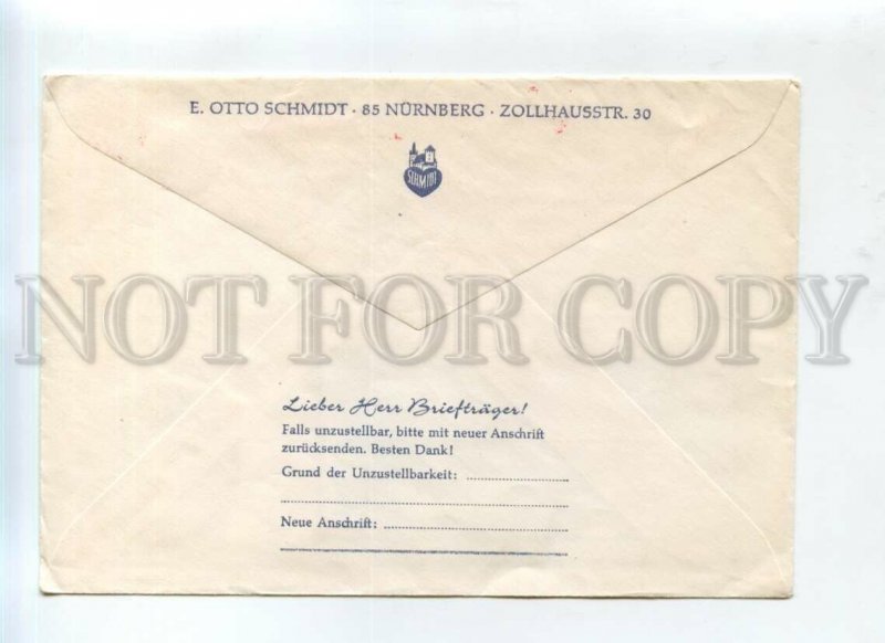 529829 1971 year Germany Nuremberg Postage meter real posted COVER