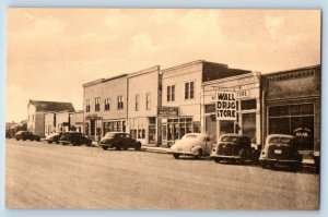 c1950's Ted Hustead's Wall Drug Store Exterior Badlands South Dakota SD Postcard
