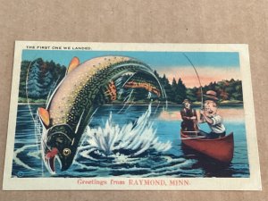Fish Fishing Canoe The First One We Landed Greetings from Raymond Minnesota