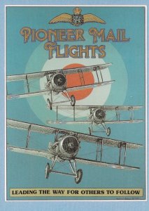 Pioneer Mail Flights Biplanes Vintage Air Transport Poster Postcard