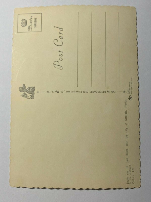 UNUSED POSTCARD - LIDO BEACH FLORIDA     (KK2431)