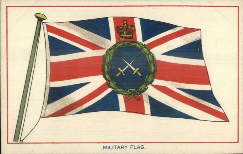 Military Flag E.F.A. EFA Series Coats of Arms & Flags c1910 Postcard EXC COND