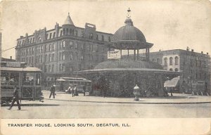 Transfer House, Looking South Decatur, Ill, USA Illinois Train 1907 