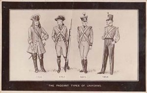 Pageant Uniforms Military Gun 1704 1757 1815 1854 Postcard