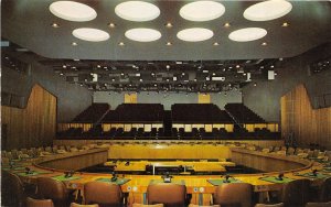 New York NY 1960s Postcard United Nations Economic & Social Council Chamber