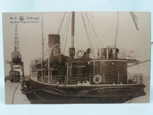 Duke of Clarence Hull Boat Zeebrugge c1915 WW1 Vintage Postcard