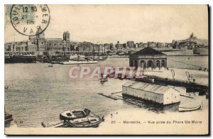 Old Postcard Marseille view from the Lighthouse Ste Marie