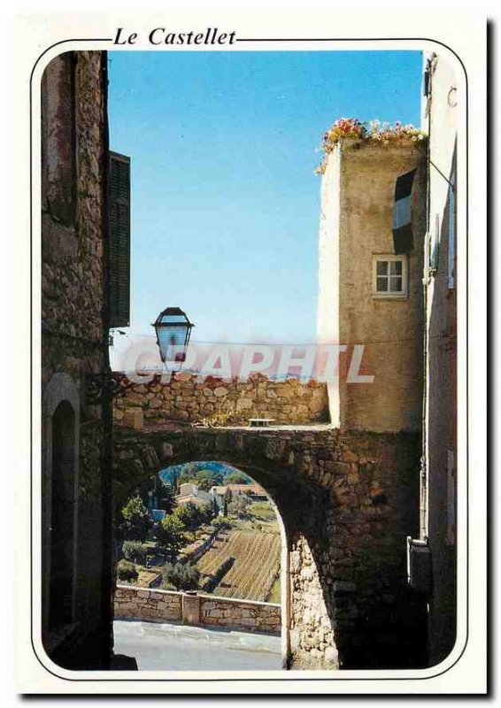 Modern Postcard the sun on the French Riviera Le Castellet Medieval Village