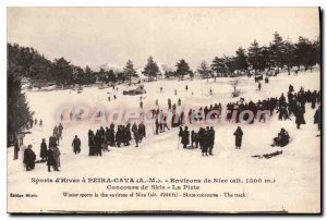 Postcard Old Winter Sports Peira Cava Nice surroundings