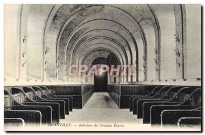 Old Postcard Chantilly Interior Greatest Horse Stables Horseback Riding