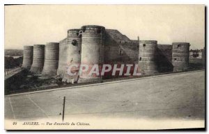 Old Postcard Angers Overview of the castle