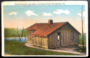 Vintage Postcard 1919 General Grants Log Cabin, Fairmont Park, Philadelphia, PA