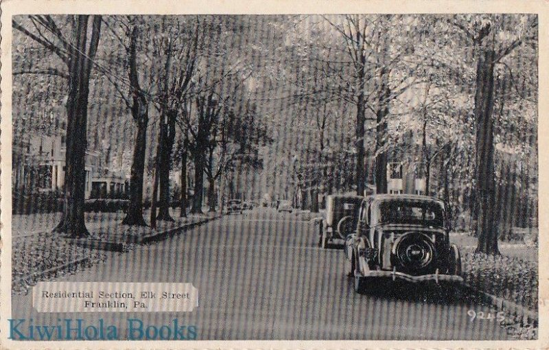 Postcard Residential Section Elk Street Franklin PA