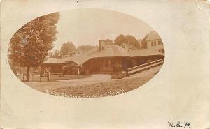 Franklin Falls NH Railroad Station Train Depot 1906 RPPC Postcard