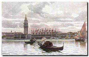 Old Postcard Venezia Panorama