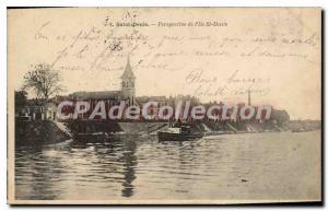 Postcard Old Saint Denis Perspective Ile St Denis