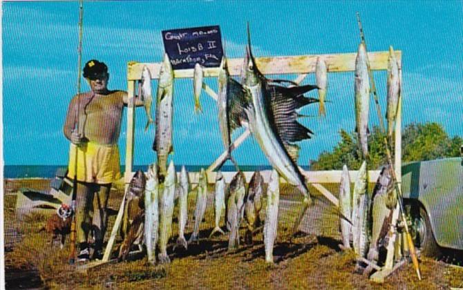 Florida Keys Marathon Fishing Day's Catch Fishing Boat Louis B II