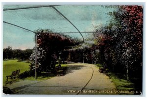 1912 View At Hampton Garden Scene Charleston South Carolina SC Posted Postcard 