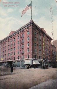 Iowa Des Moines Chamberlain Hotel 1912