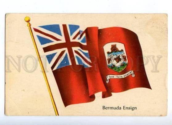 172060 BERMUDA Ensign National Flag Vintage postcard