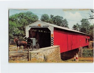 Postcard View of Soudersburg Covered Bridge, Pennsylvania
