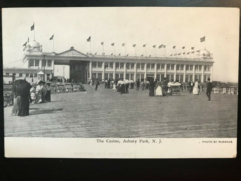 Vintage Postcard 1907-1915 The Casino Asbury Park Boardwalk New Jersey (NY)