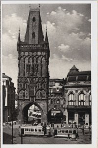 Czech Republic Prague The Ancient Powder Tower Praha Vintage Postcard C183