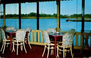 Maine Kennebunkport Riverview Restaurant and Candy Shop Open Porch Dining Room