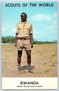 c1968's Rwanda Scouts Of The World Boy Scouts Of America Youth Vintage Postcard