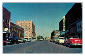 Greetings From Holdredge Nebraska Old Cars Signs Vintage Standard View Postcard 