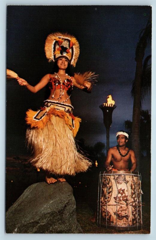 Postcard FL Walt Disney World Polynesian Luau Tahitian Dancer K17