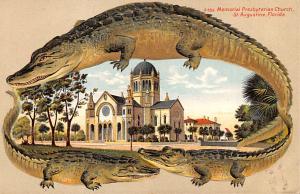 S 555 Memorial Presbyterian Church, St. Augustine, Florida USA Alligator Bord...