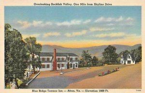 PRE-LINEN POSTCARD  Blue Ridge Terrace Inn Afton,Va One mile from Skyline Drive