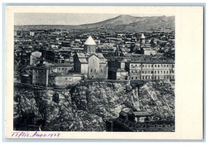 1928 General View of Tiflis Metek Castle Georgia Unposted Vintage Postcard