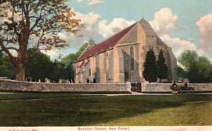 Vintage Postcard Front View Beaulieu Parish Church New Forest Religious Artwork