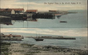 Digby Nova Scotia NS Highest Tides in the World c1910 Vintage Postcard