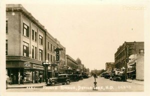 ND, Devils Lake, North Dakota, Fourth Avenue, No. 05843, RPPC