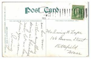 1909 Railroad Station Train Depot and Foquet House, Plattsburgh, NY Postcard