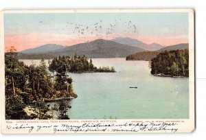 Adirondack Mountains New York NY Postcard 1905 Lower Saranac Lake